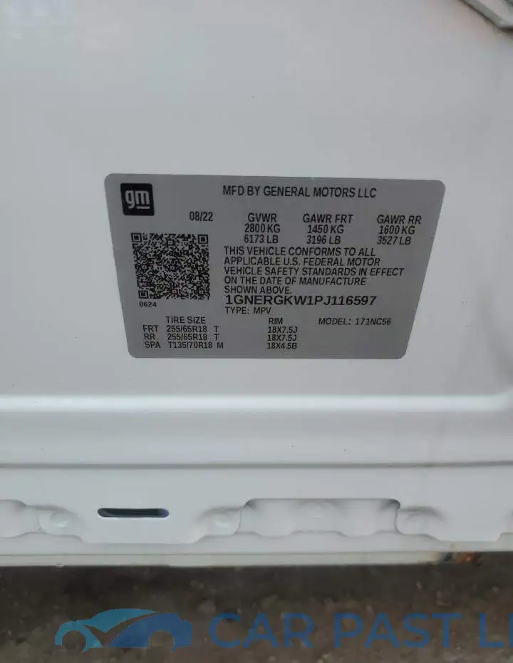 1GNERGKW1PJ116597# 13