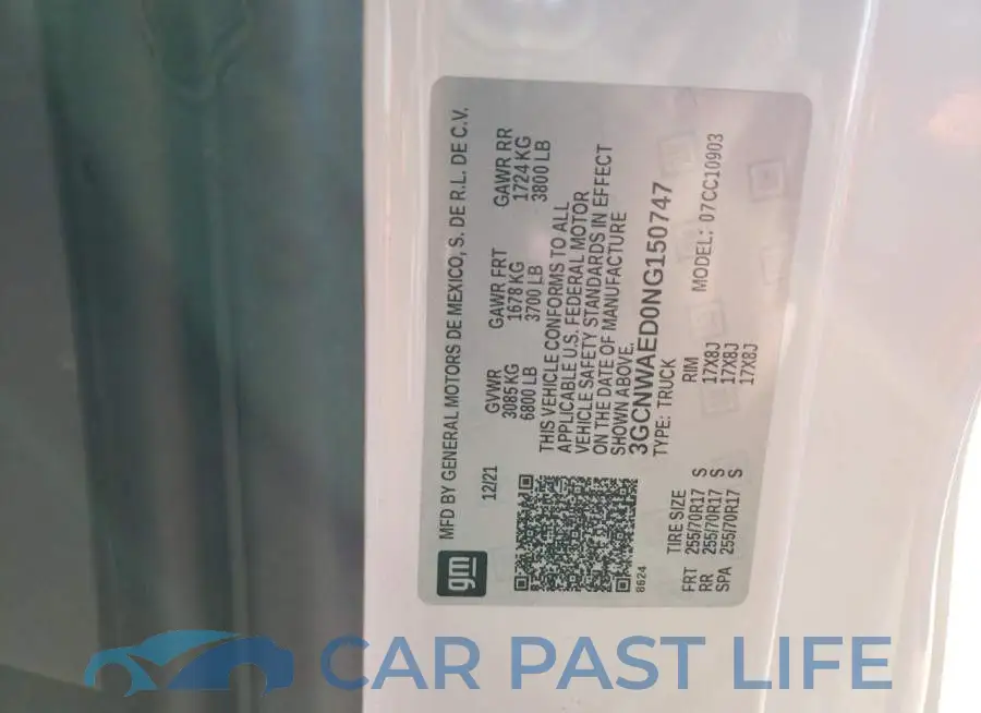 3GCNWAED0NG150747# 12