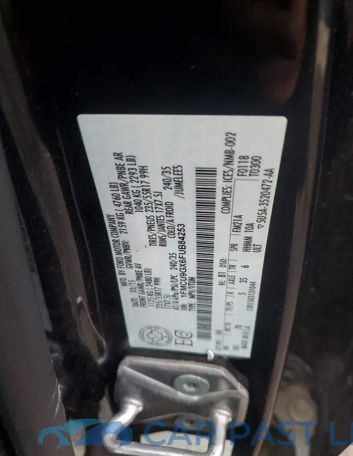1FMCU9GX6FUB84253# 13