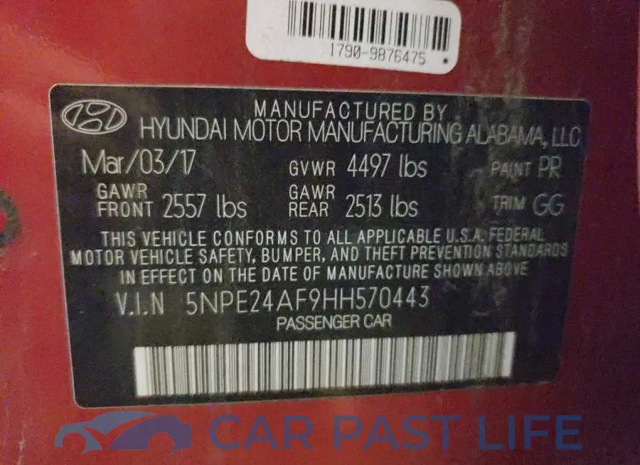 5NPE24AF9HH570443# 12
