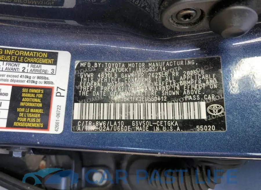 4T1BK1FK2EU550412# 12