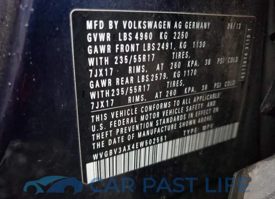 WVGBV3AX4EW502551# 14