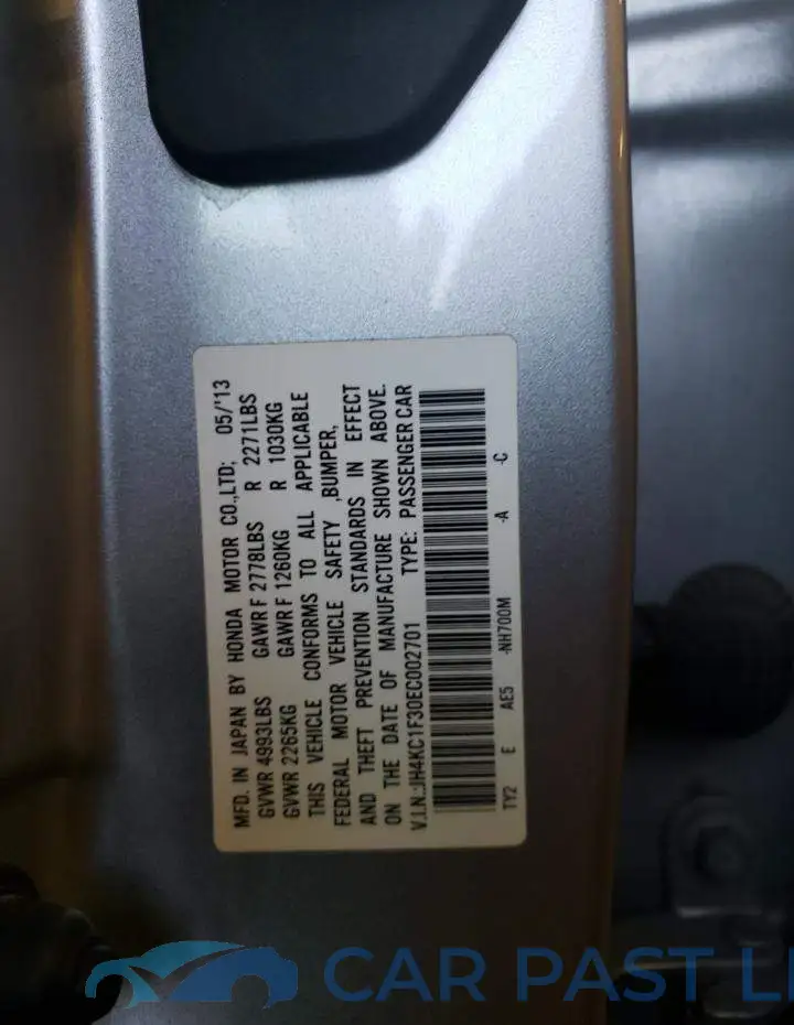 JH4KC1F30EC002701# 12
