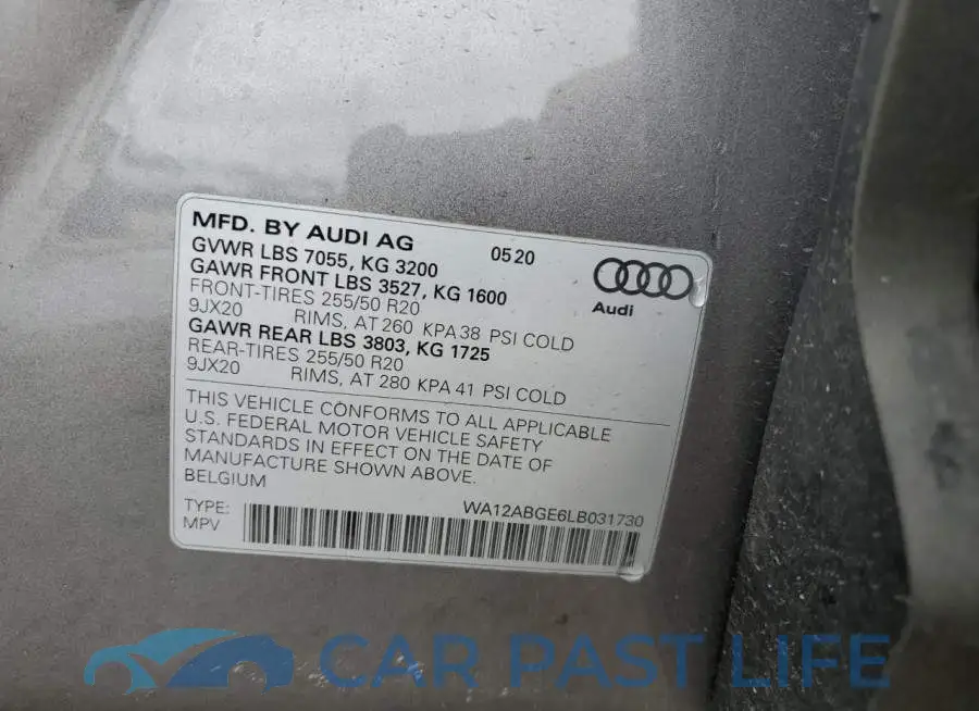 WA12ABGE6LB031730# 12