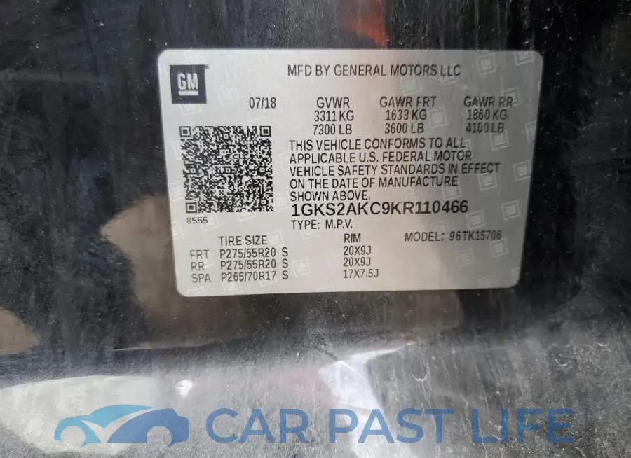 1GKS2AKC9KR110466# 12