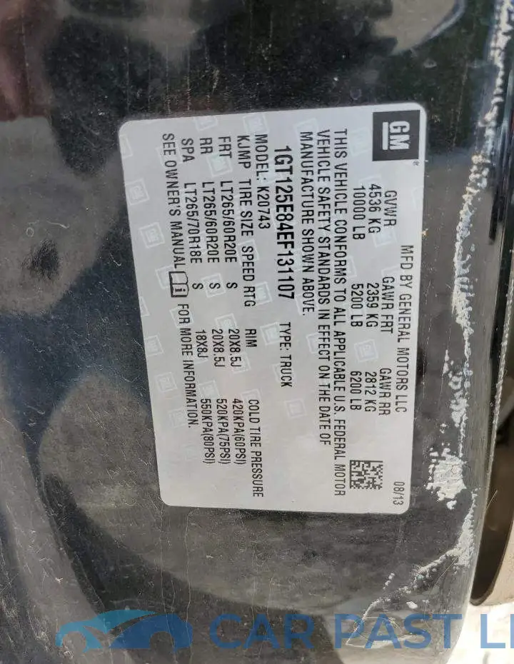 1GT125E84EF131107# 12