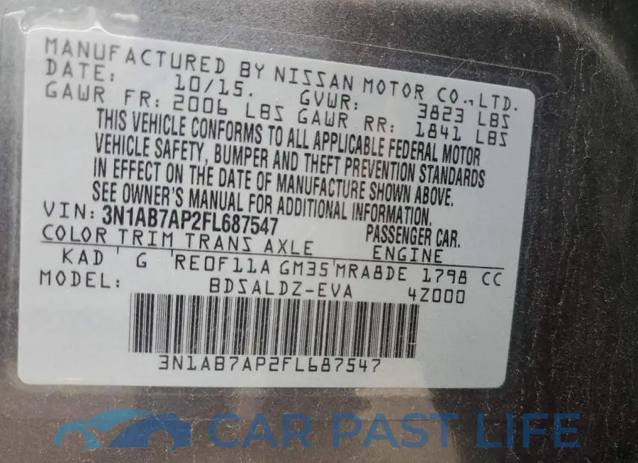 3N1AB7AP2FL687547# 13