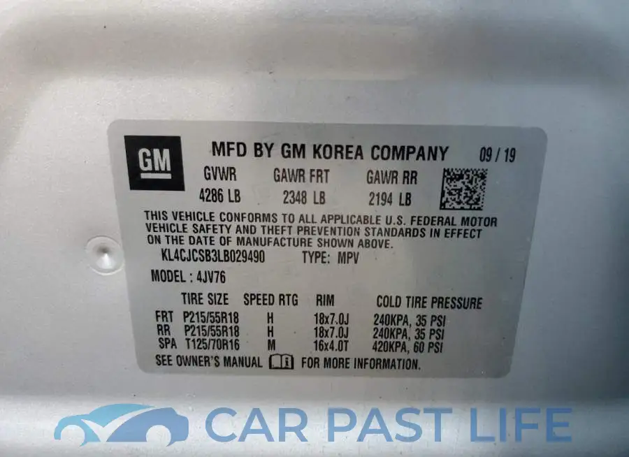 KL4CJCSB3LB029490# 13