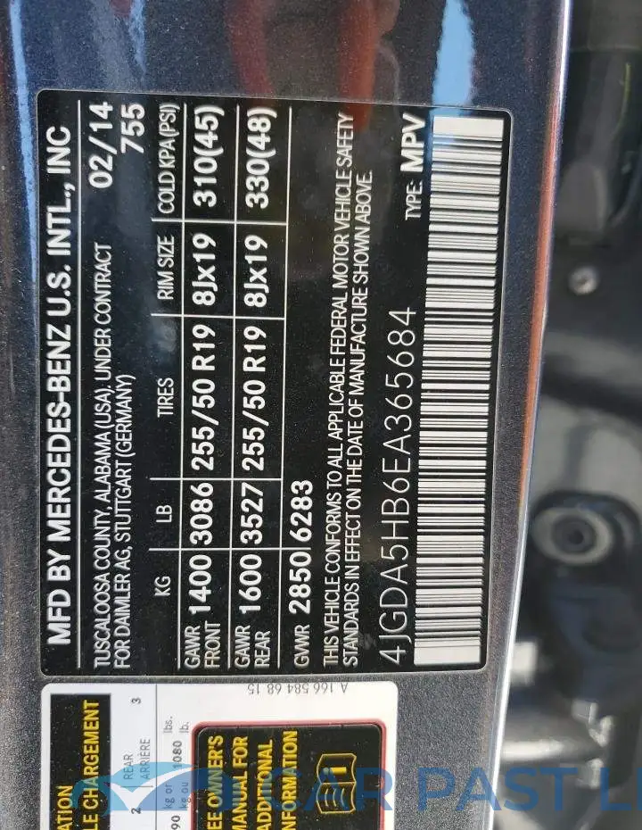 4JGDA5HB6EA365684# 12