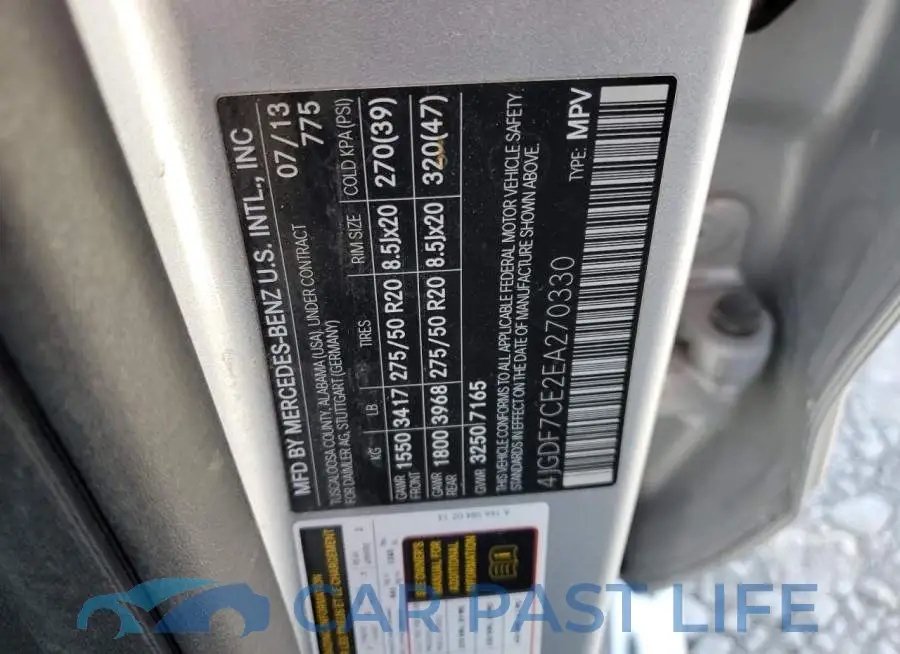 4JGDF7CE2EA270330# 12