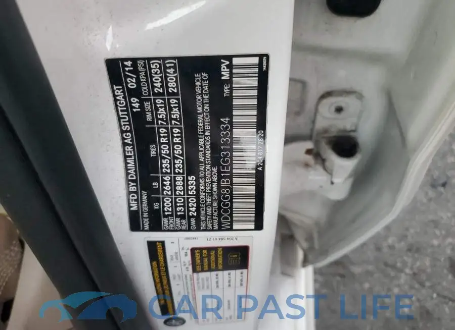 WDCGG8JB1EG313334# 12