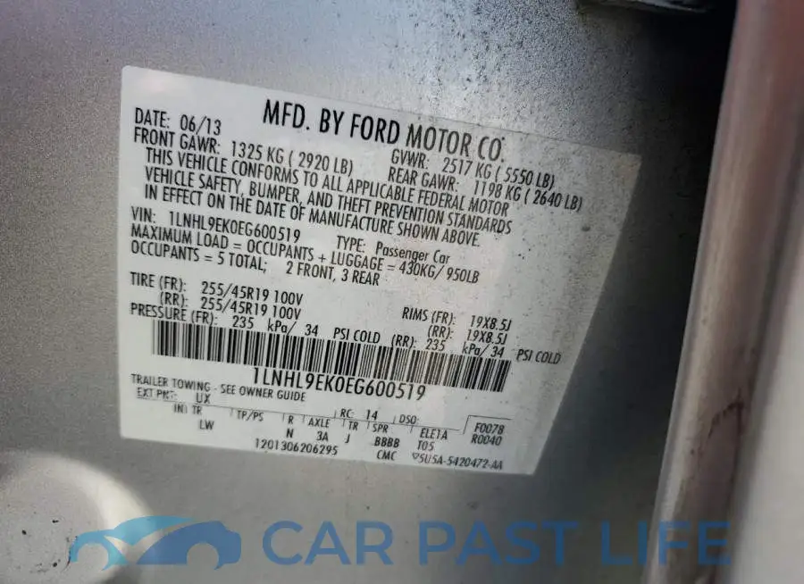 1LNHL9EK0EG600519# 12