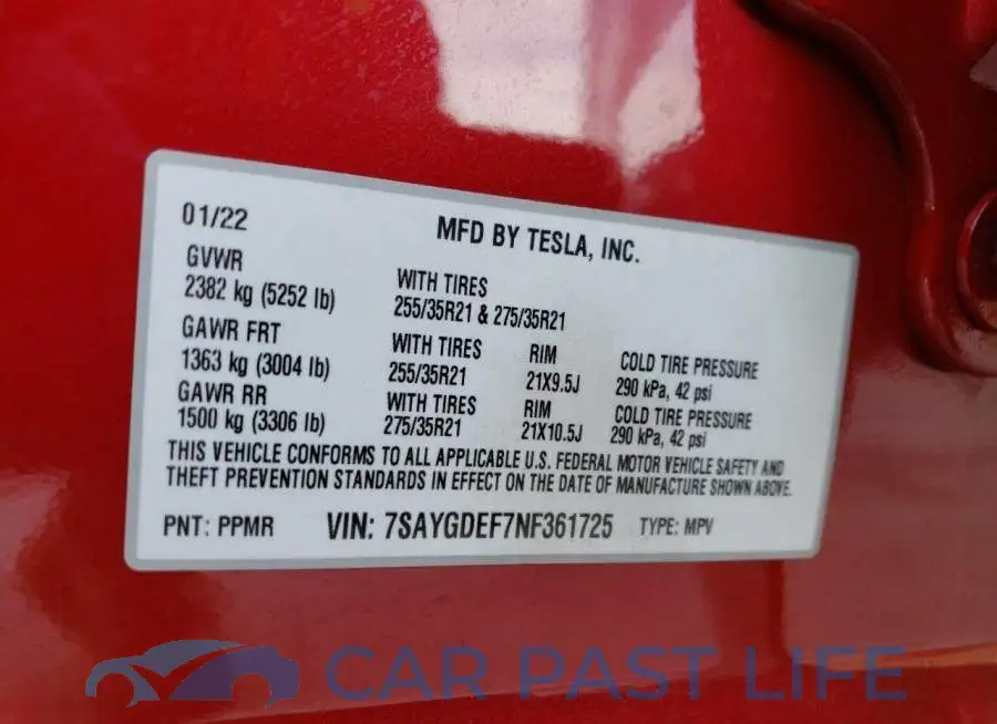 7SAYGDEF7NF361725# 12