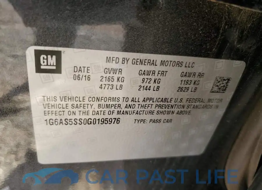 1G6AS5SS0G0195976# 12