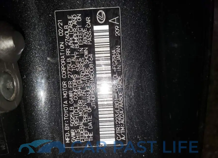 JTHDP5BC1M5008164# 12