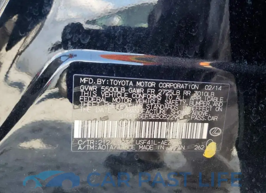 JTHGL5EF5E5052295# 12