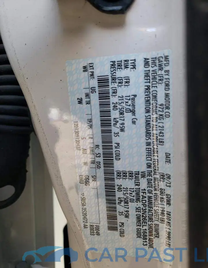 1FADP3N26EL168813# 12