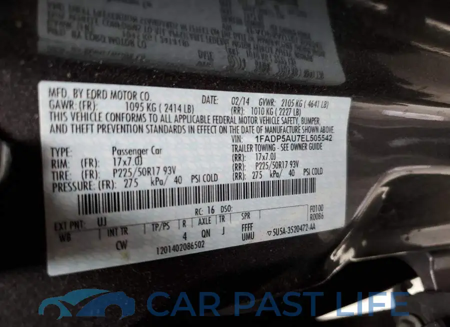 1FADP5AU7EL505542# 13