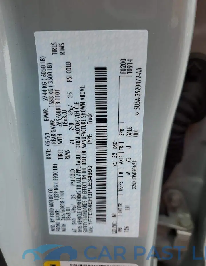 1FTER4EH3PLE34990# 12