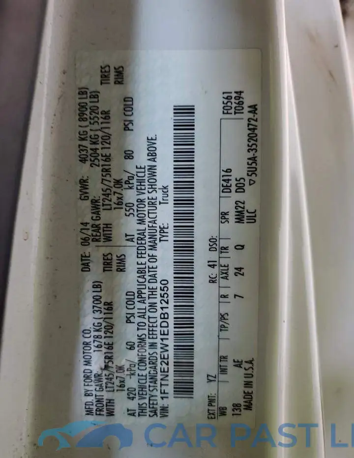 1FTNE2EW1EDB12550# 13