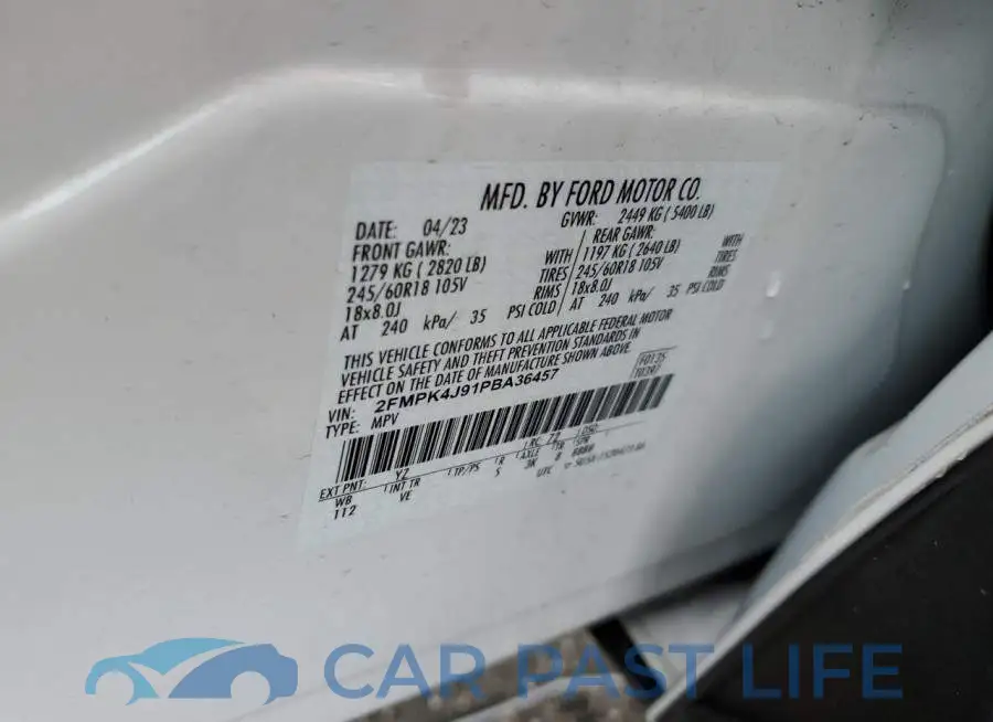 2FMPK4J91PBA36457# 12