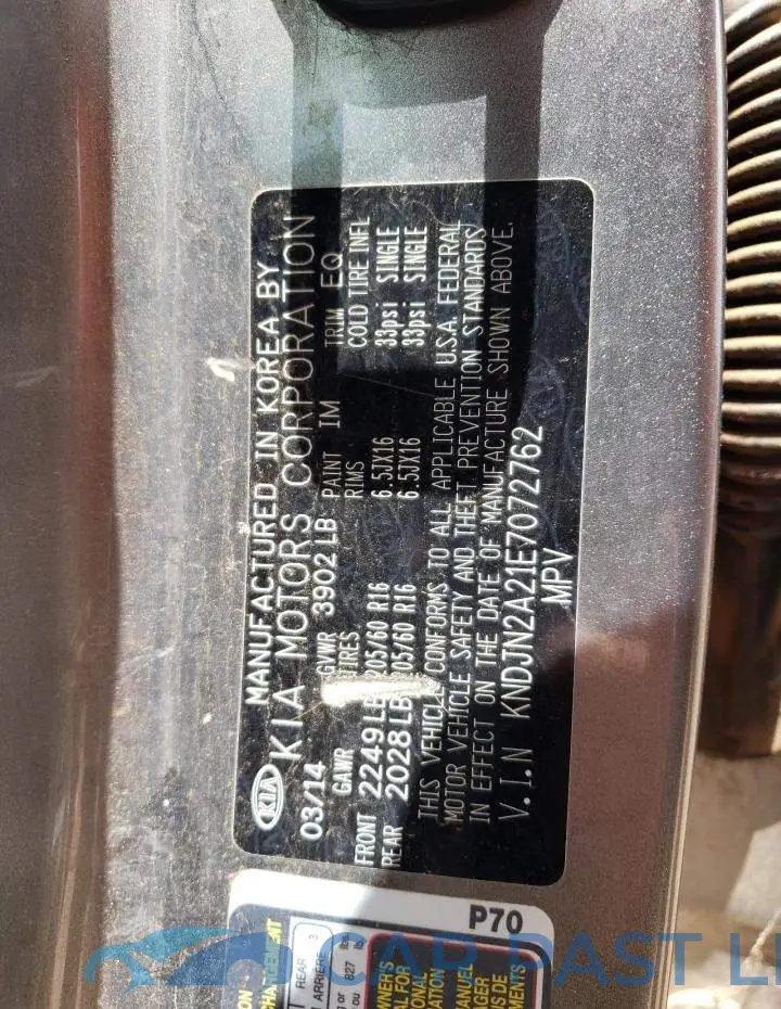 KNDJN2A21E7072762# 13
