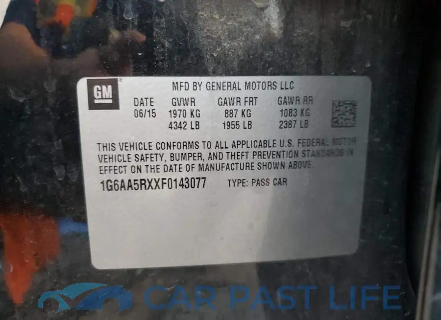 1G6AA5RXXF0143077# 12