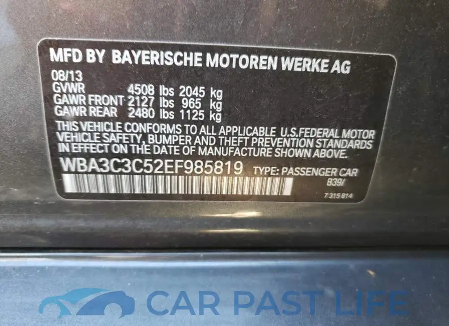 WBA3C3C52EF985819# 12