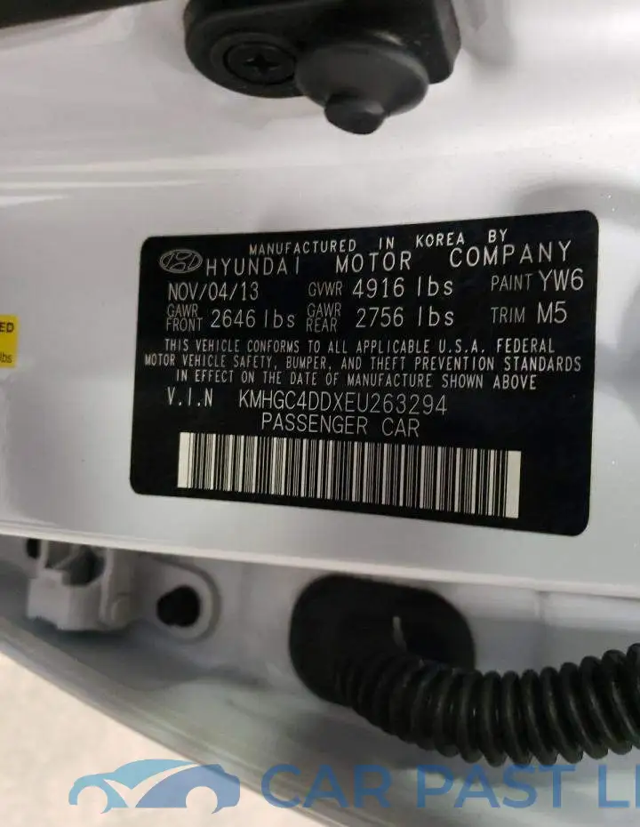 KMHGC4DDXEU263294# 13
