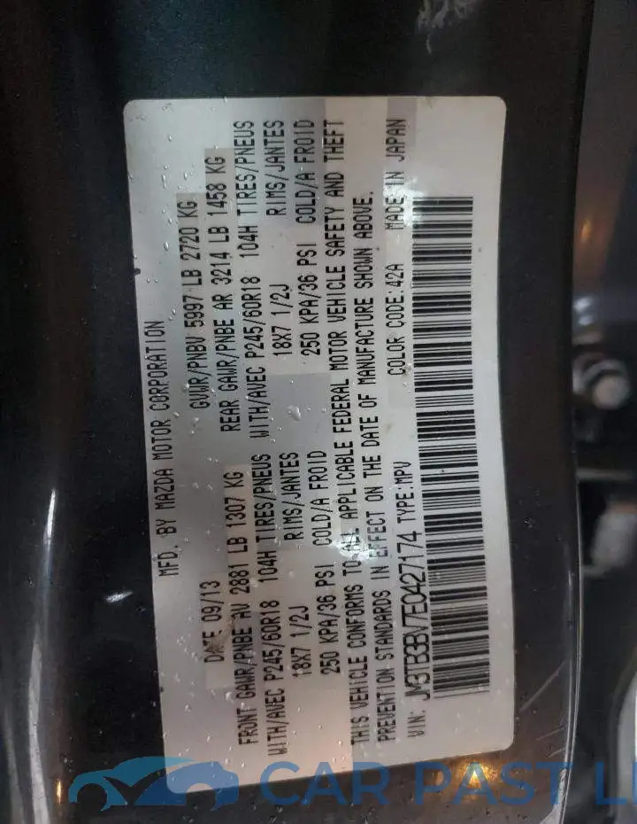 JM3TB3BV7E0427174# 13