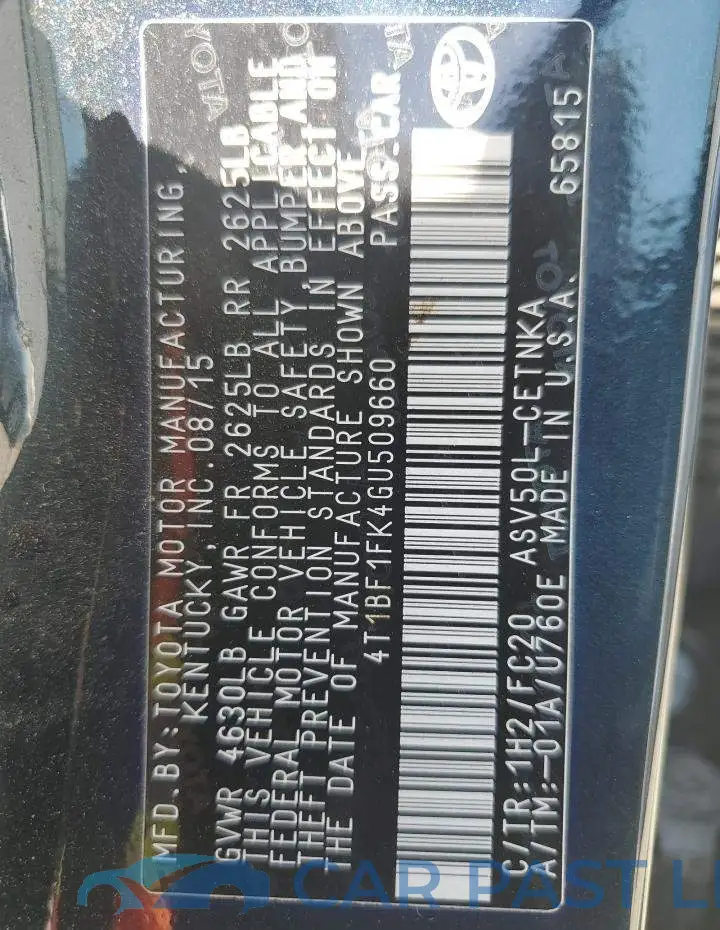 4T1BF1FK4GU509660# 13