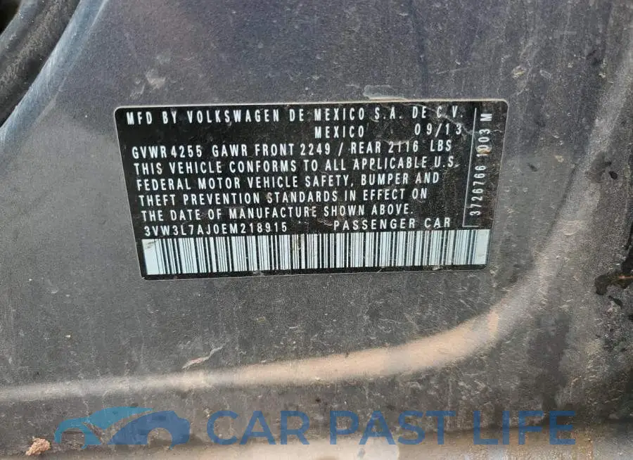 3VW3L7AJ0EM218915# 13