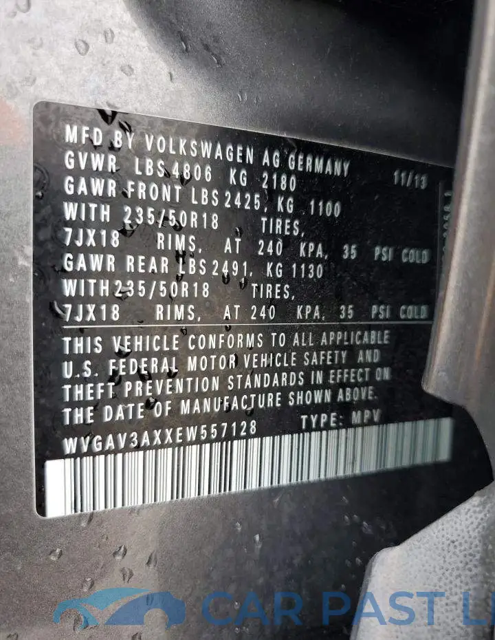 WVGAV3AXXEW557128# 14