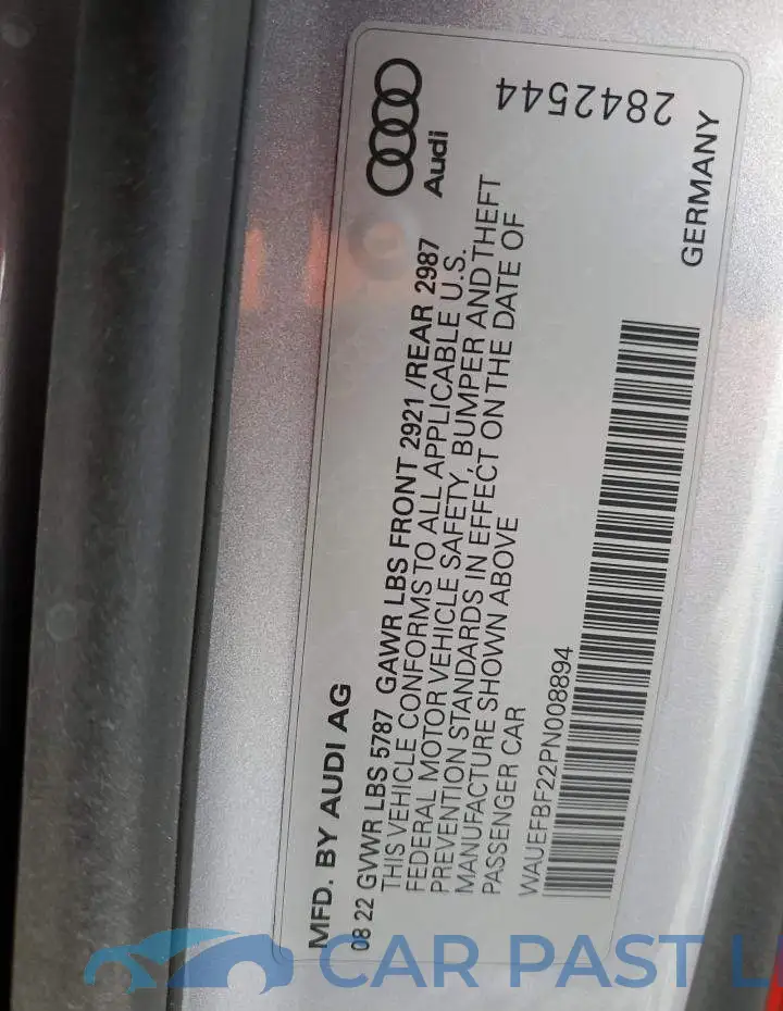 WAUEFBF22PN008894# 12