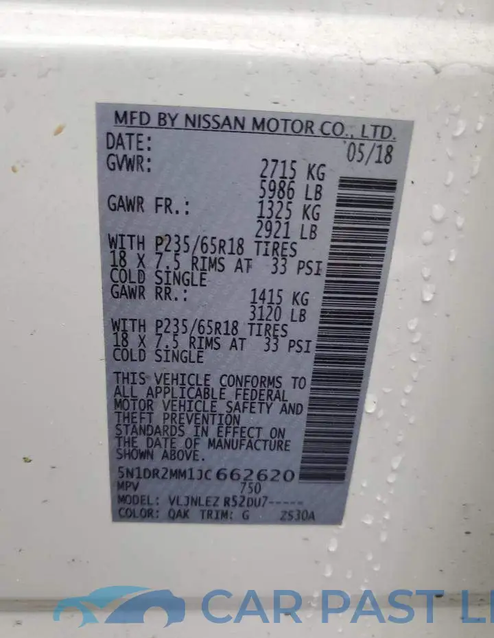 5N1DR2MM1JC662620# 13
