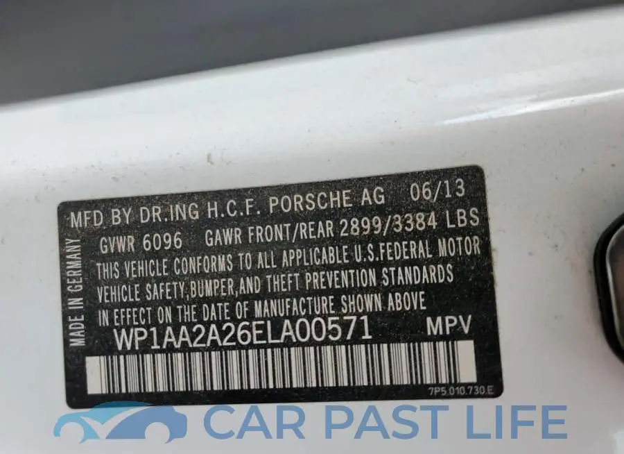 WP1AA2A26ELA00571# 13