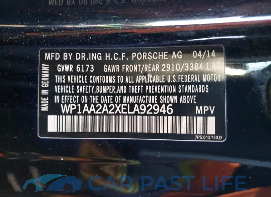 WP1AA2A2XELA92946# 14