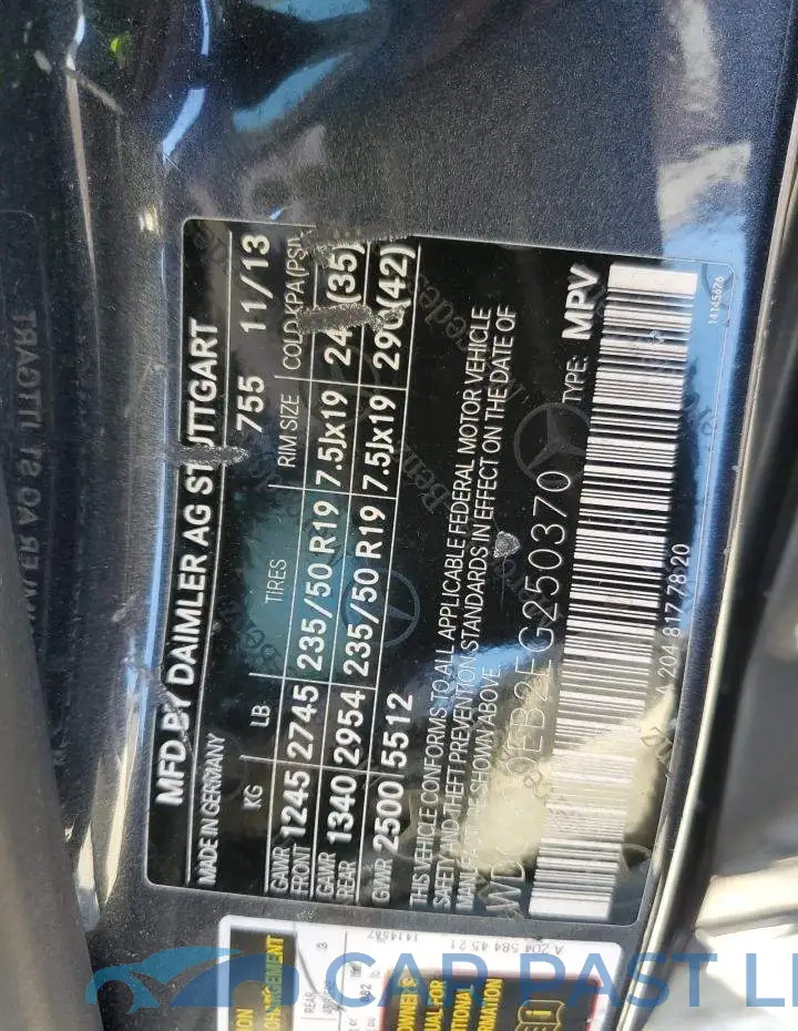 WDCGG0EB2EG250370# 13