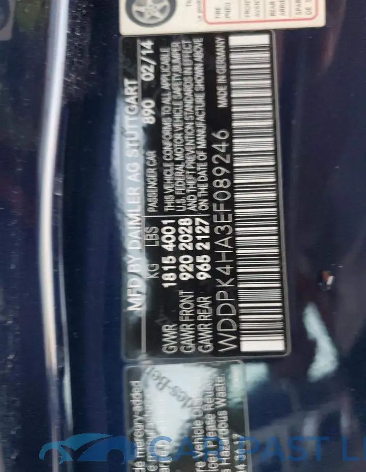 WDDPK4HA3EF089246# 12