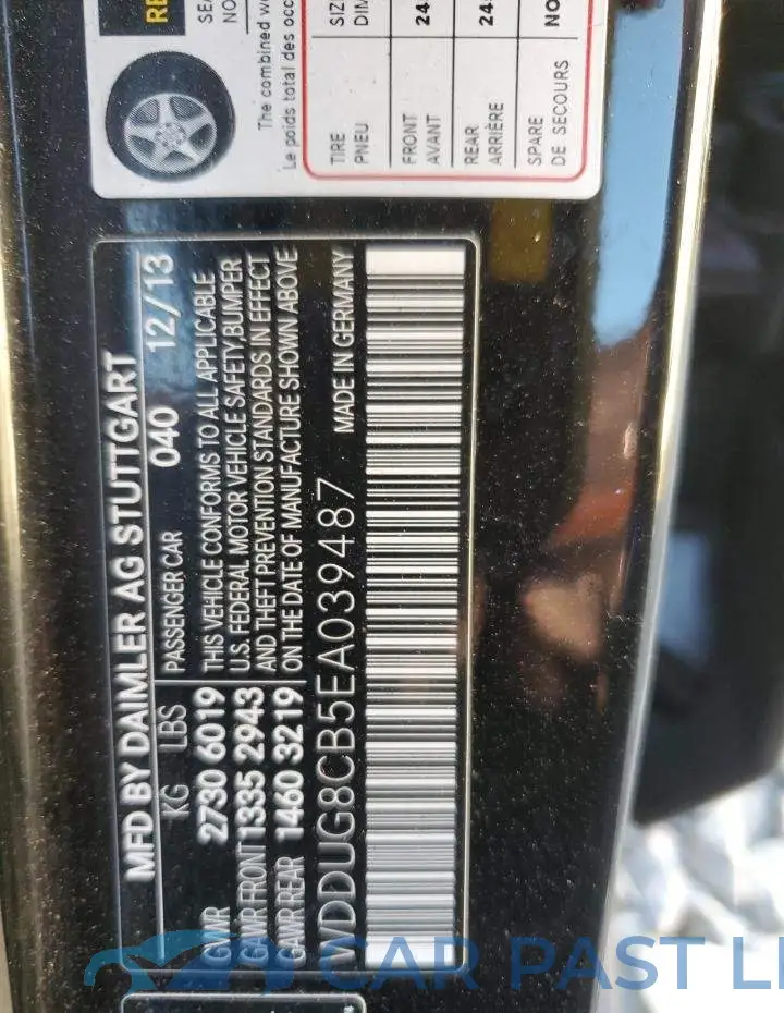 WDDUG8CB5EA039487# 12