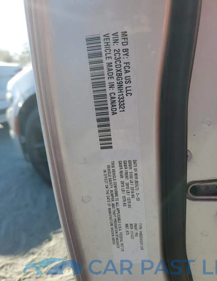 2C3CDXBG9NH133321# 13