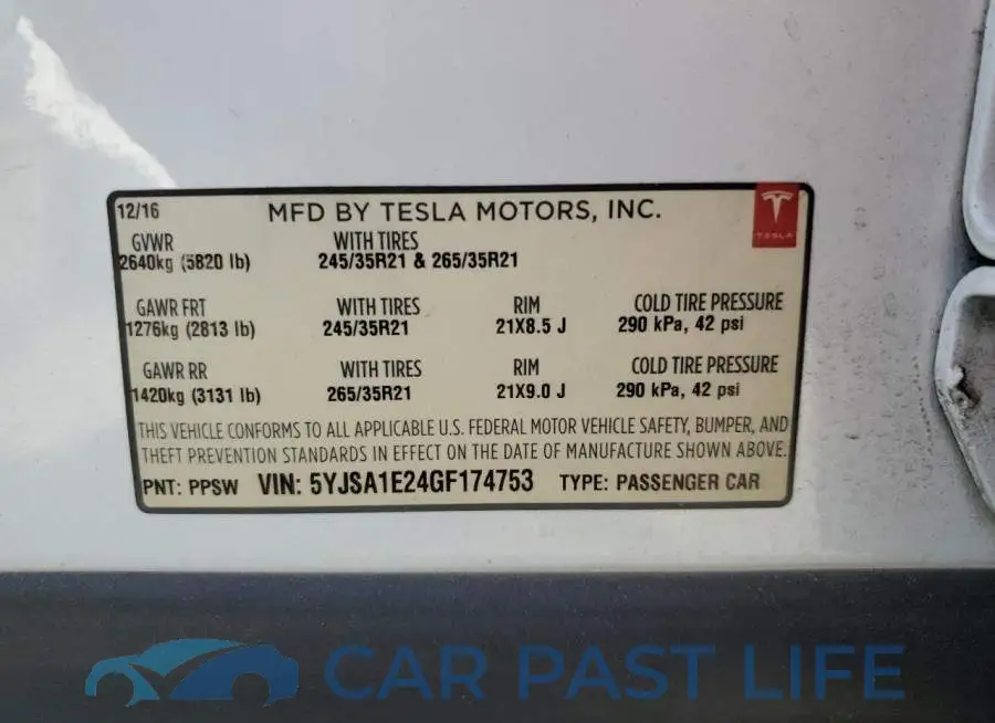 5YJSA1E24GF174753# 12