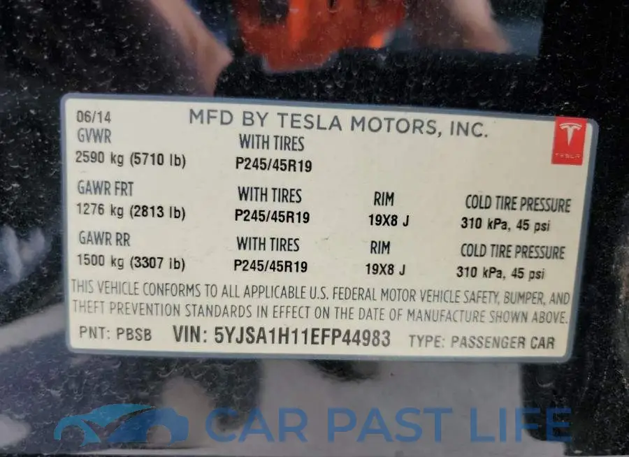 5YJSA1H11EFP44983# 12