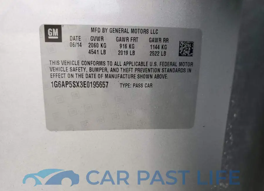 1G6AP5SX3E0195657# 12