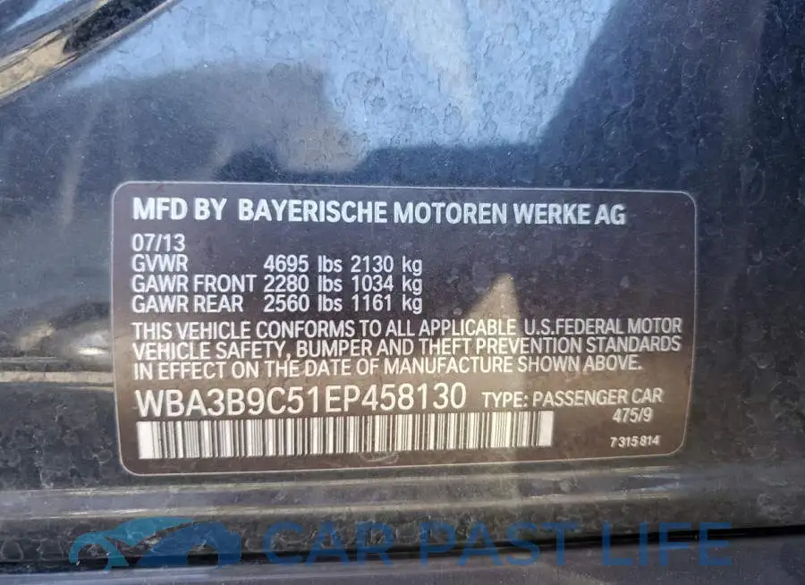 WBA3B9C51EP458130# 12