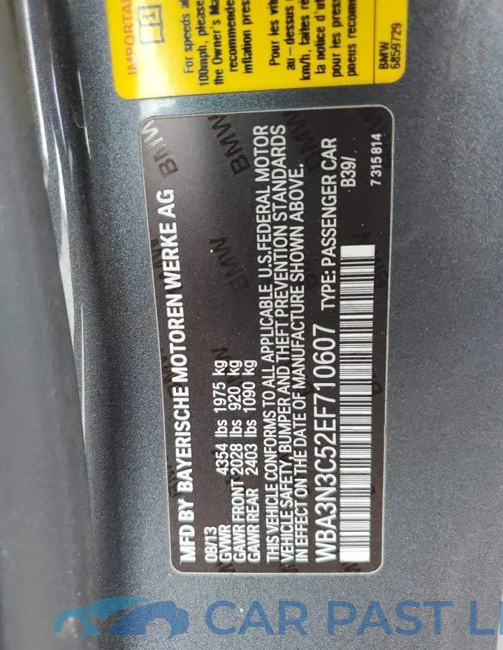WBA3N3C52EF710607# 12