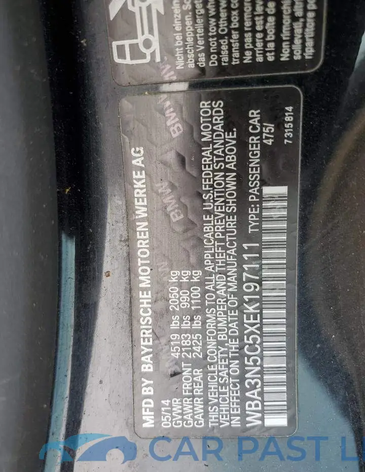 WBA3N5C5XEK197111# 12