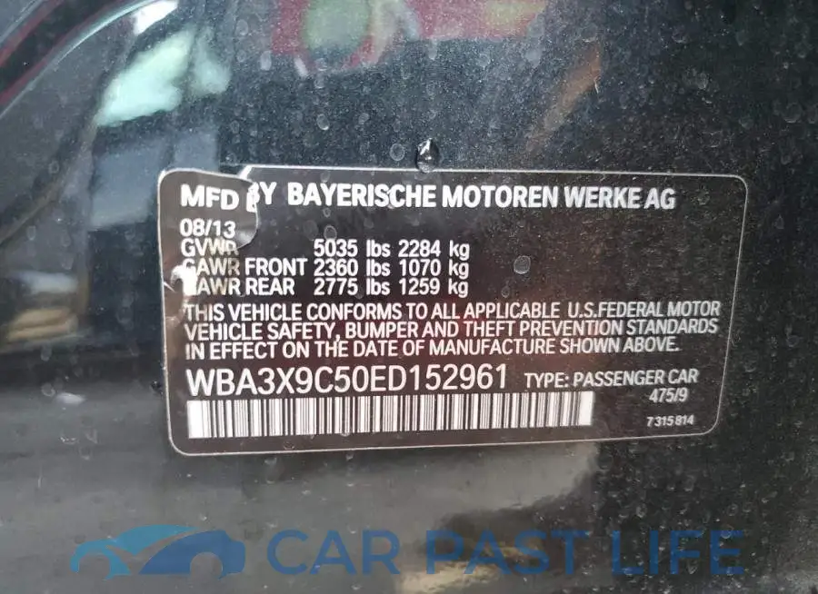WBA3X9C50ED152961# 12