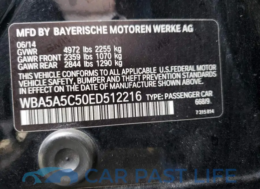 WBA5A5C50ED512216# 12