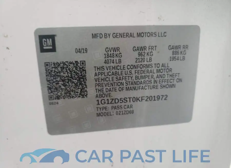 1G1ZD5ST0KF201972# 12